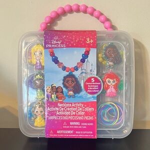 Disney Princess Necklace Bracelet Jewelry Making Activity Kit Girl Gift Pink
